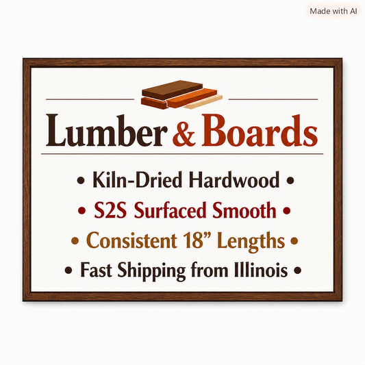 Hardwood Variety Pack – Walnut, Cherry & Hard Maple 18 x 2 x 3/4 in. (18 Boards)