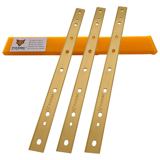FOXBC 12-1/2 Inch Titanium Planer Blades Replacement for DeWalt DW734 Planer, Replace DW7342 - Set of 3