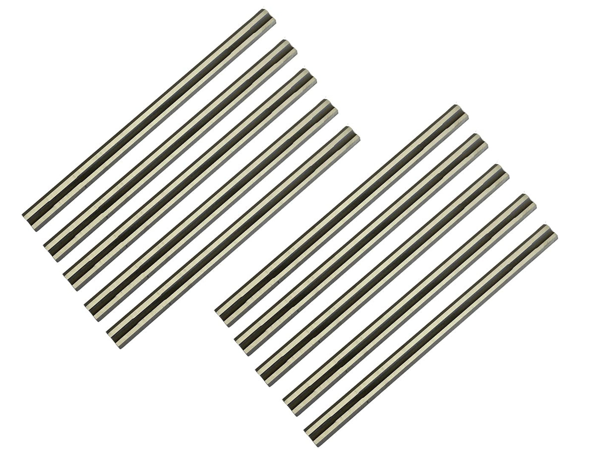 FOXBC 3-1/4 Inch Industrial Carbide Hand Planer Blades for Craftsman CMEW300, Milwaukee M18, Makita, DeWalt, Bosch, Wen, Ryobi and Most 3-1/4 Planer (10 Pack)