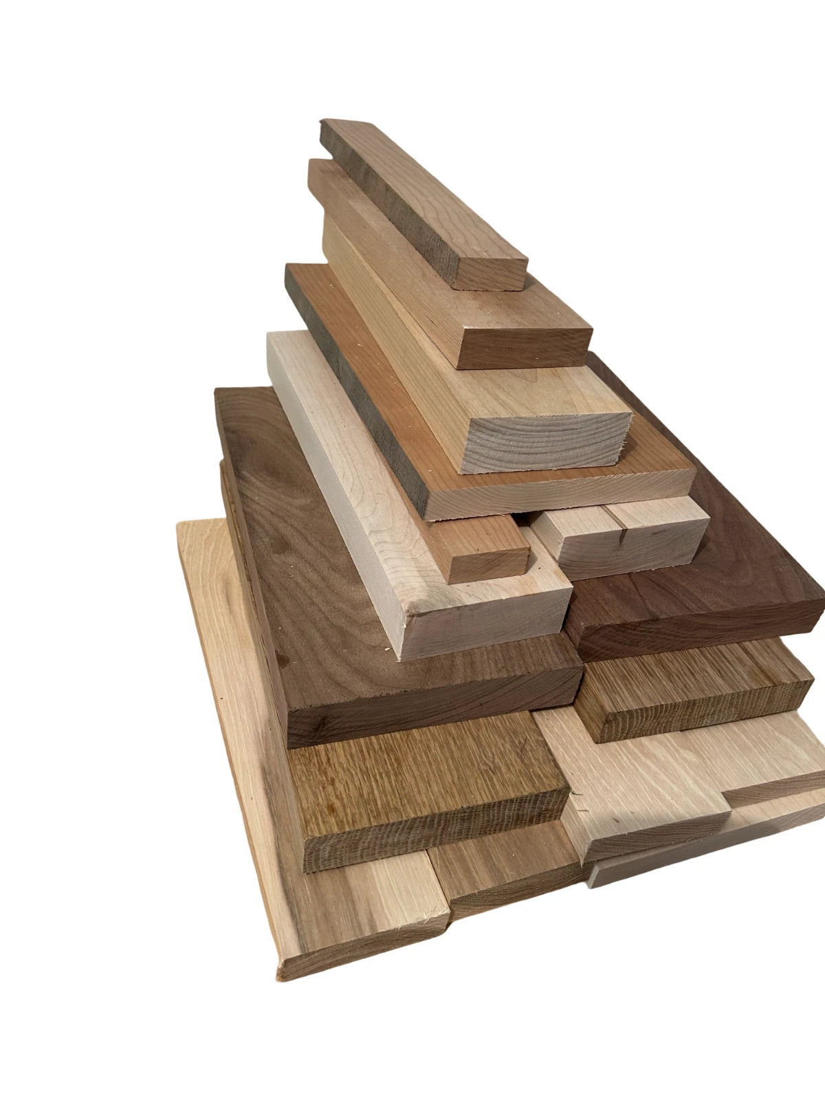 Hardwood Lumber Assortment - Mixed Species - Large Box of Hobby Wood 15 - 19 LBS